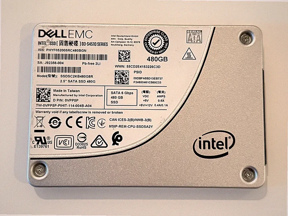 Intel D3-S4510 SSDSC2KB480G8R 480GB 2.5" SATA