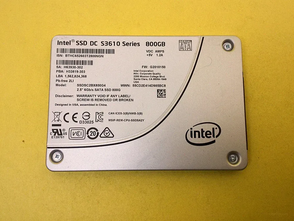 Intel DC S3610 Series 800GB SATA 6Gb/s 2.5inch Internal SSD SSDSC2BX800G4