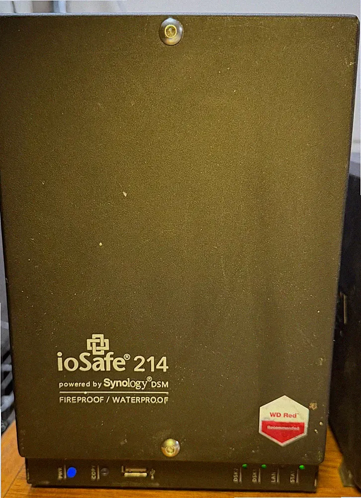 ioSafe 214 Fireproof Waterproof NAS | 16TB (2x 8TB 7200RPM) | Synology DSM