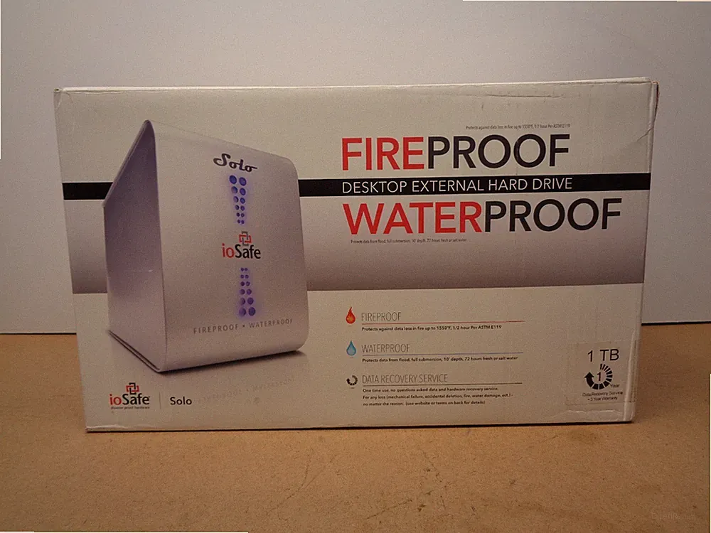 ioSafe Solo 1TB Fireproof / Waterproof External Hard Drive ***New Unopened Boxes