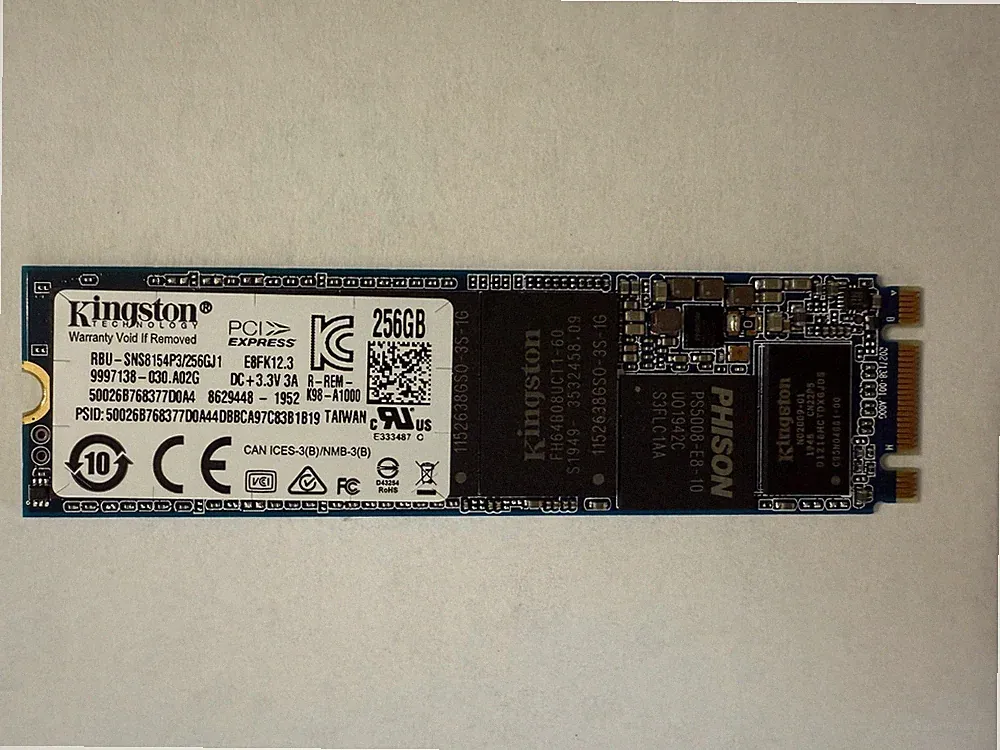 Kingston 256GB SSD M.2 2280 NVMe PCIe RBU-SNS8154P3/256GJ1