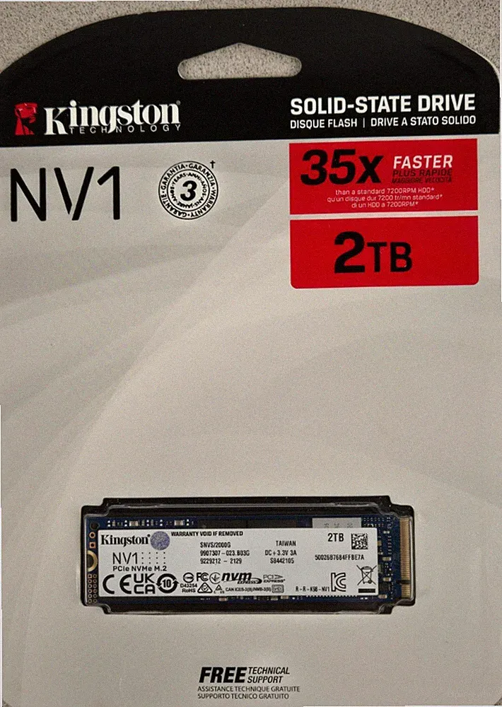 Kingston NV1 2TB NVMe M.2 2280 PCIe SSD SNVS/2000G Sealed (b4)