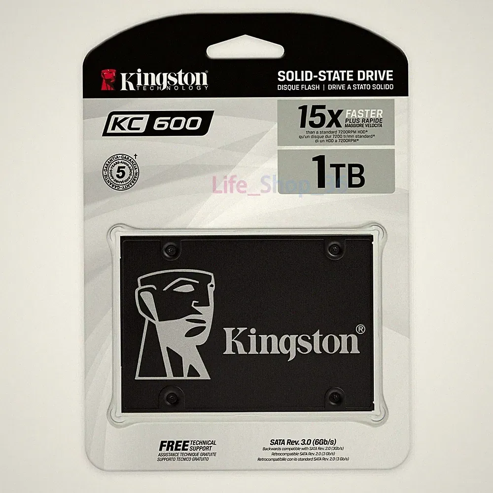Kingston SSD KC600 1TB 2.5 inch SATA III 3D TLC Hard Disk HD SSD for Notebook PC