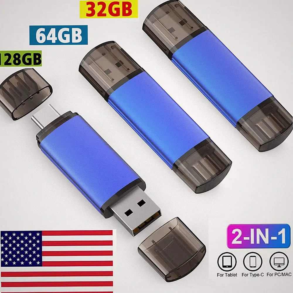 KOOTION 2-in-1 USB C Flash Drive USB-A&USB-C 2.0 Dual Drive OTG Memory Stick Lot