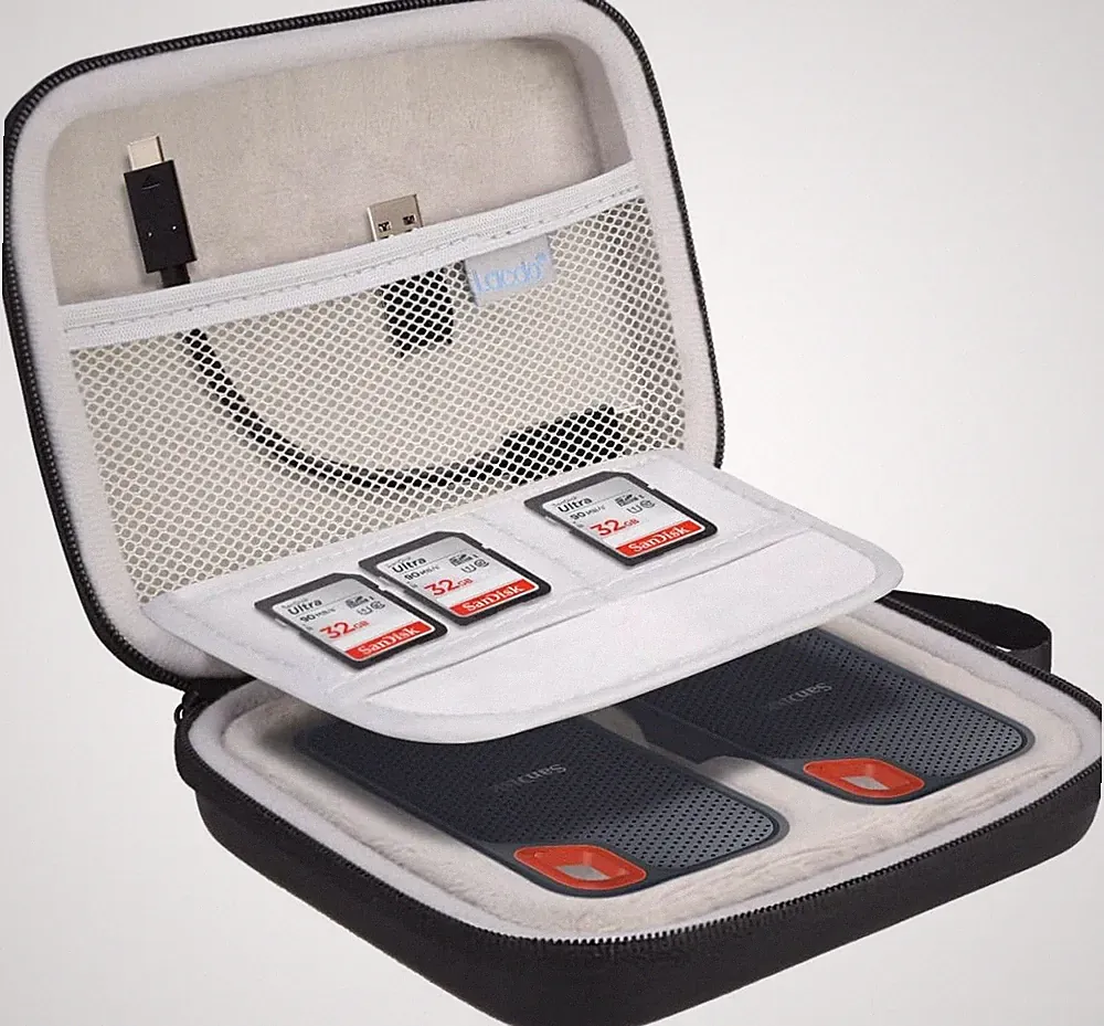 Lacdo 2-In-1 Hard Drive Carrying Case for Sandisk Extreme Portable External SSD