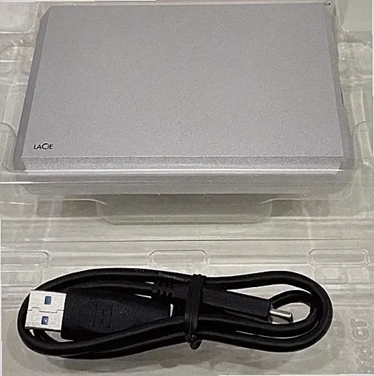 LaCie Mobile Drive 4TB External Hard Drive Portable HDD Moon Silver STHG4000400