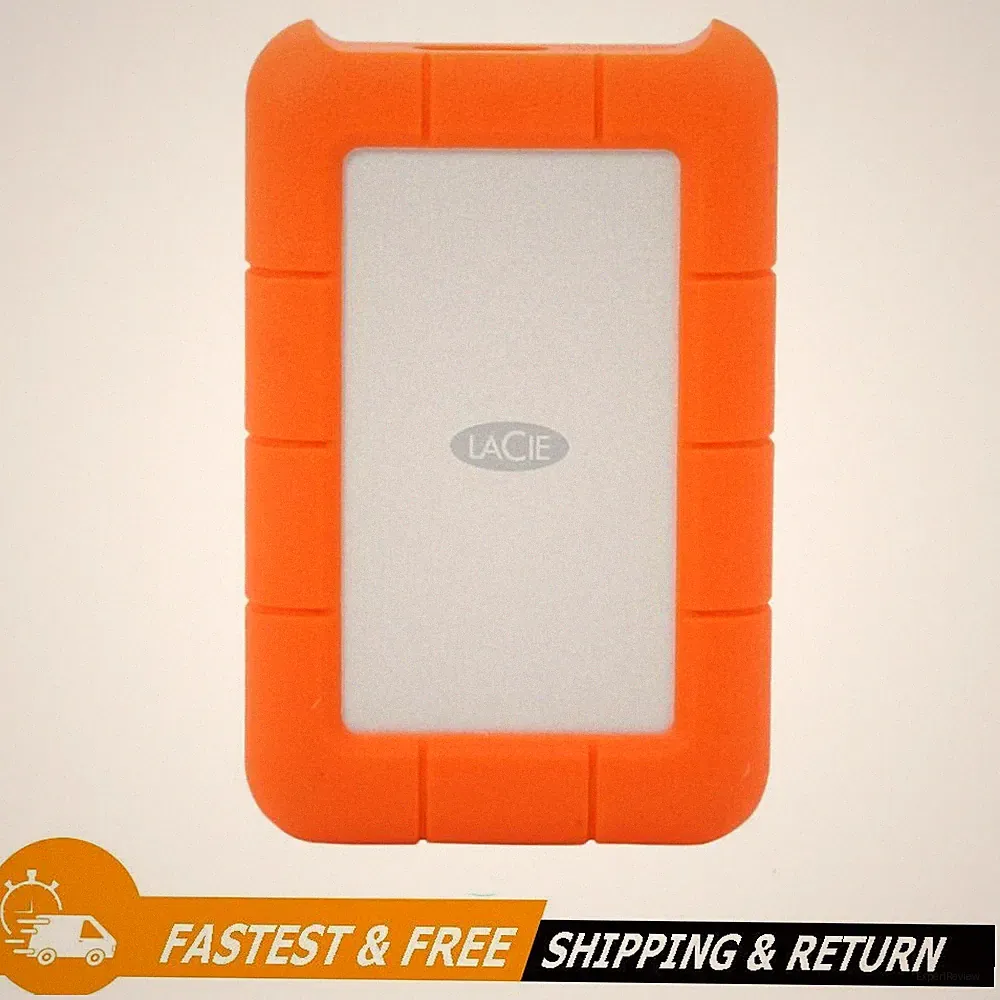 LaCie Rugged 1TB USB-C and USB 3.0 Portable External Hard Drive, STFR1000800
