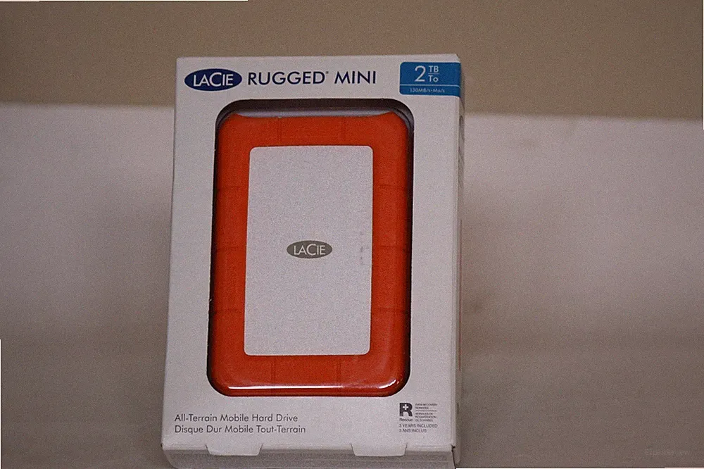 LaCie Rugged Mini USB 3.0 2TB External Hard Drive + Case Logic. LAC9000298