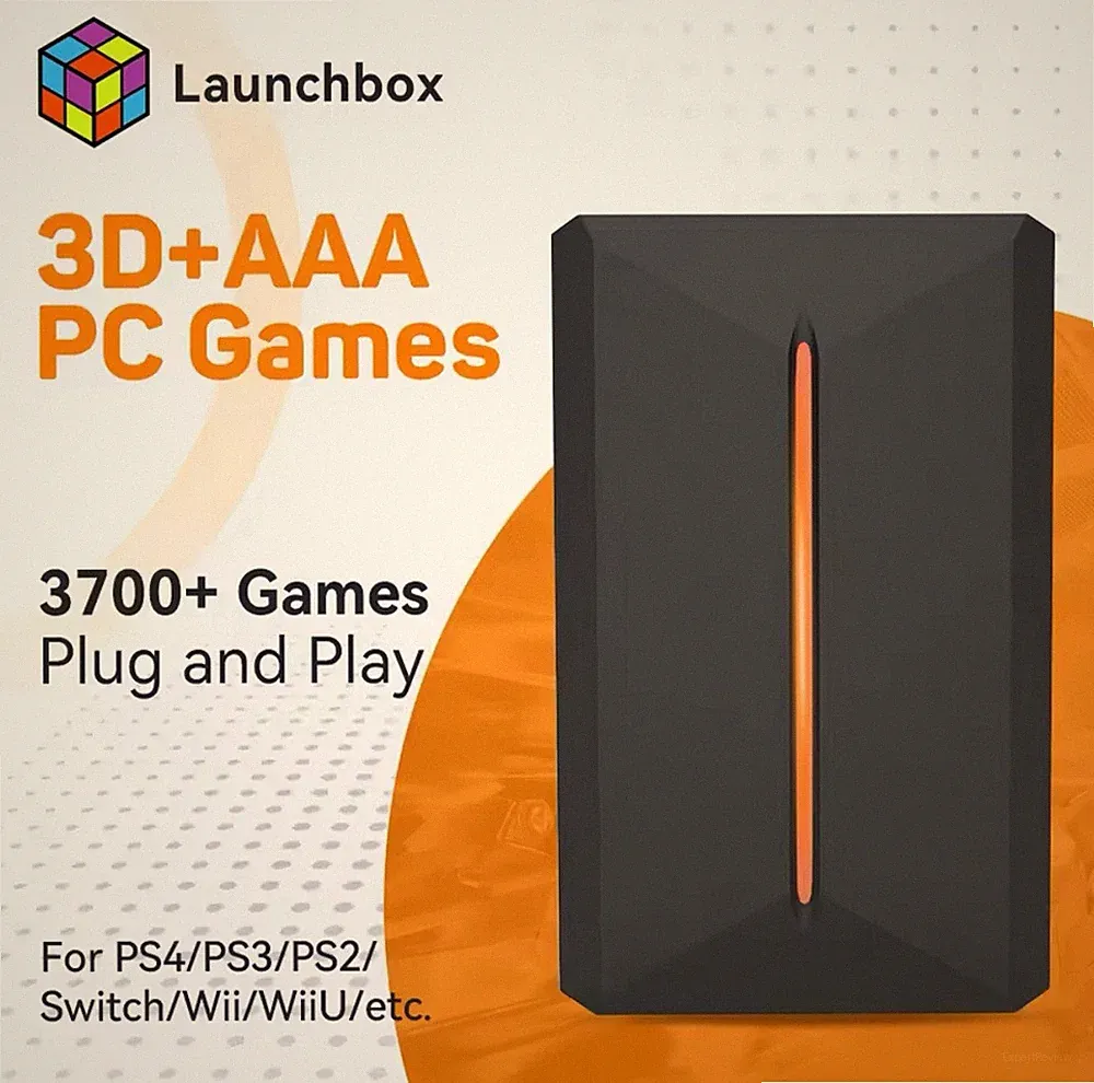 Launchbox Gaming Hard Drive Disk Retro Game Console for PS4/PS3/PS2/WiiU/Wii/N64