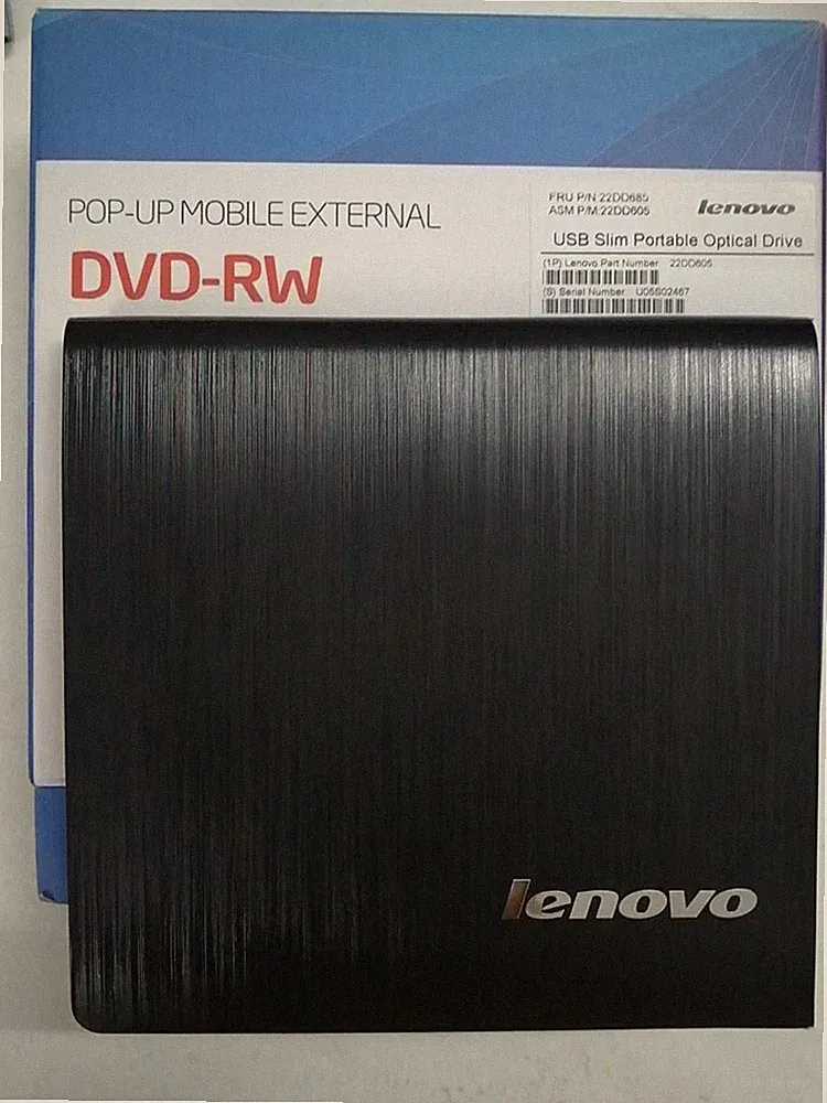 Lenovo External DVD-RW Drive USB3.0 Portable Optical Burner Player For Laptop PC