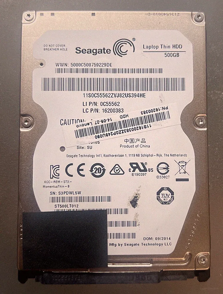 Lenovo IdeaPad 100-15IBD 500GB Hard Drive Seagate ST500LT012 0C55562 - Intel