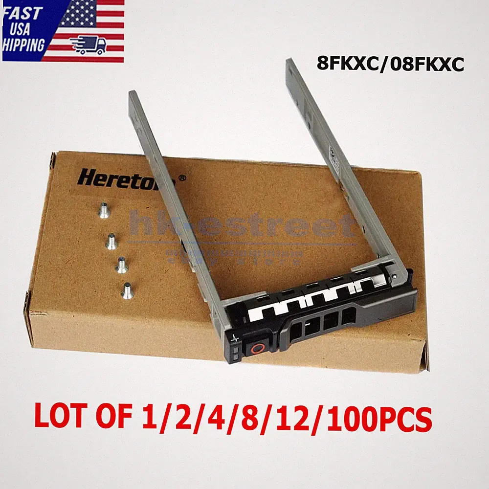 Lot For Dell 2.5" Hard Drive Tray Caddy 8FKXC for R710 R810 R620 R720 R730 Gen13