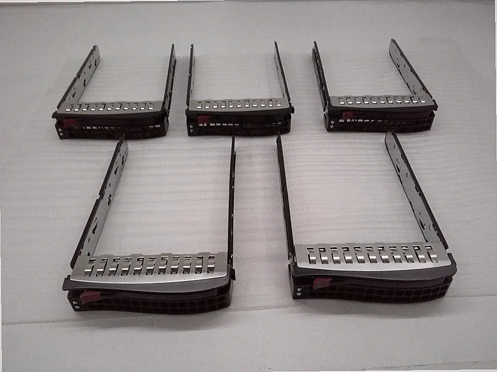 Lot of 5 Genuine Supermicro 3.5" Hard Drive Caddy 01-SC93301-XX00C104/4 Screws