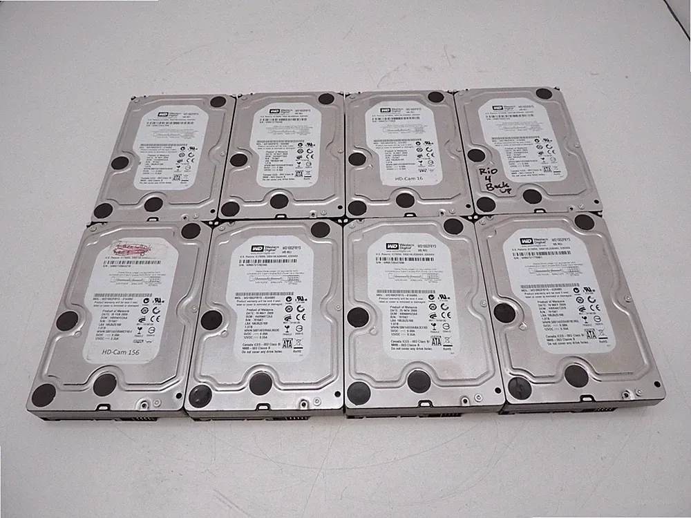 Lot of 8 LOW Mileage Western Digital WD1002FBYS 1TB 3.5" 7.2K SATA II Hard Drive