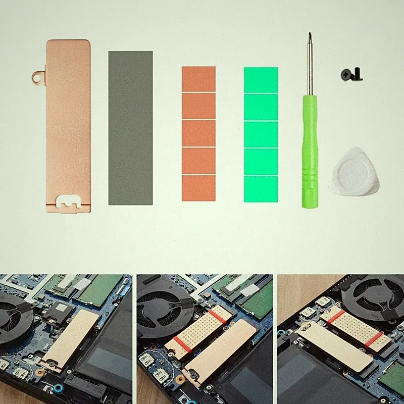 M.2 2280 SSD Hard Drive Mounting Bracket Heatsink For Dell G15 5530 G16 7630