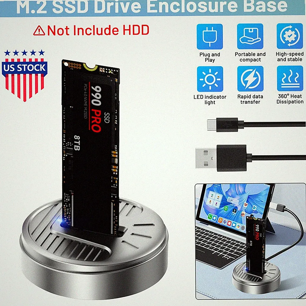 M.2 NVMe SSD Docking Station PCIe SSD Dock To USB C Adapter USB 3.1 10Gbps 2026