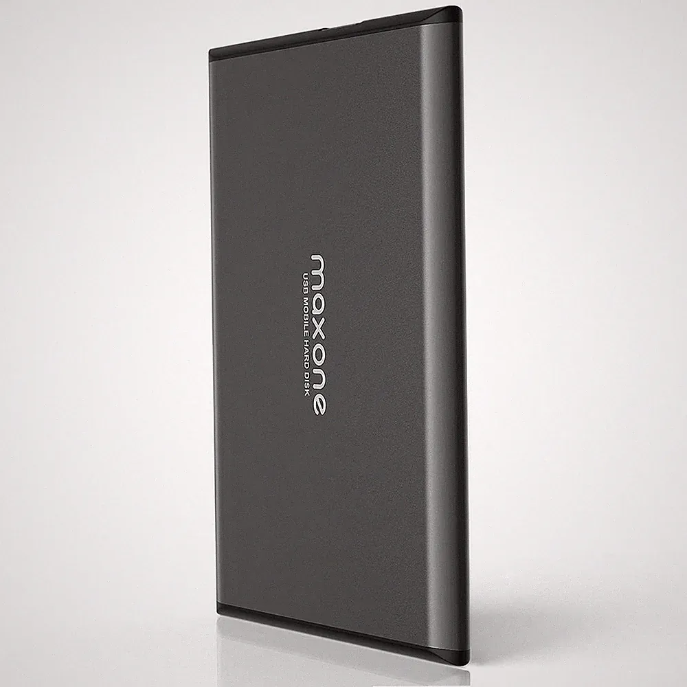 Maxone 320GB Ultra Slim Portable External Hard Drive HDD 320GB, Charcoal Grey
