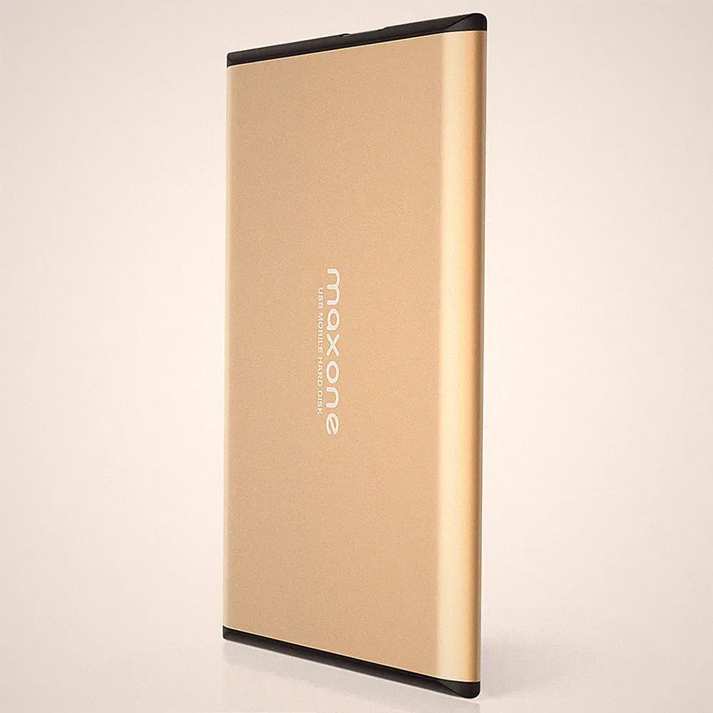 Maxone 500GB Ultra Slim Portable External Hard Drive HDD USB 3.0 500GB, Gold