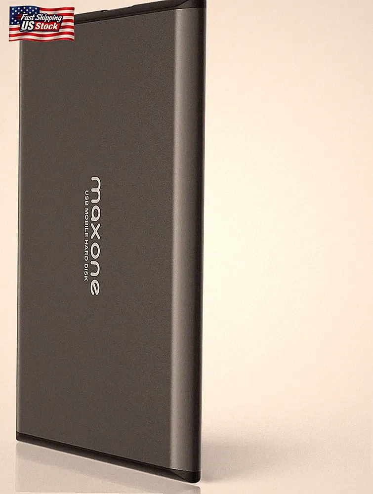Maxone 500GB Ultra Slim Portable External Hard Drive HDD USB 3.0 Compatible with
