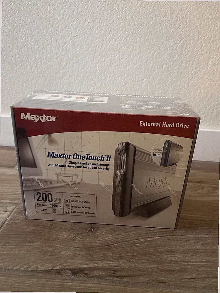 Maxtor 200 GB Personal Storage External Hard Drive 3100 7200 Rpm Brand New