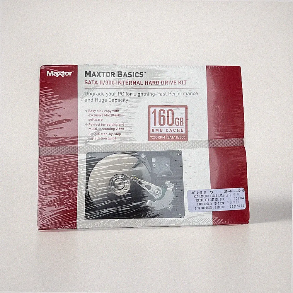 Maxtor Basics 160GB SATA II/300 Internal Hard Drive Kit New