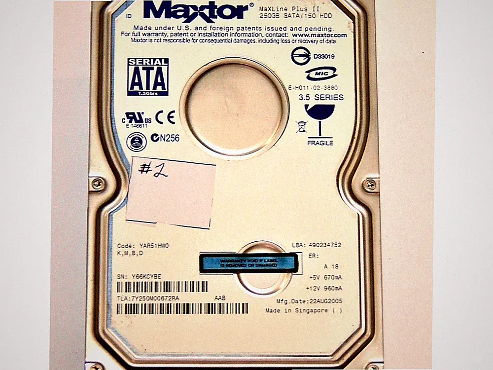 Maxtor MaxLine Plus II 250gb ATA/133 IDE 3.5" Hard Drive