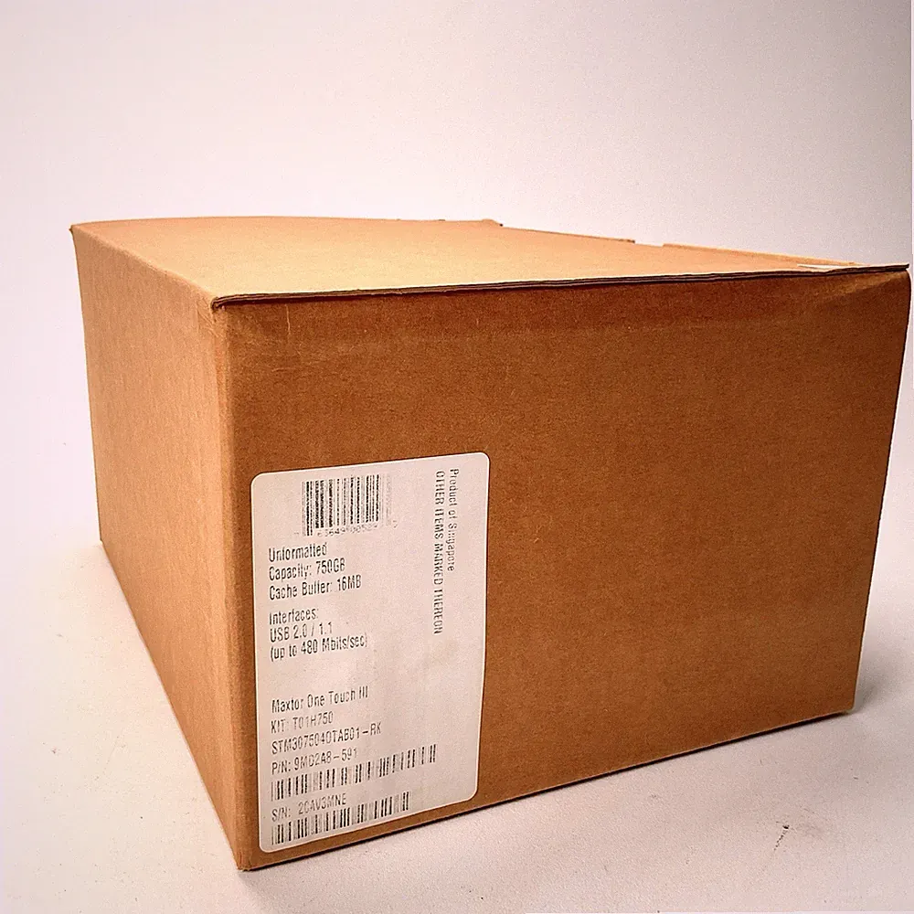 Maxtor One Touch III USB 2.0 Unformatted 750 GB 16 MB Vintage Computing Sealed