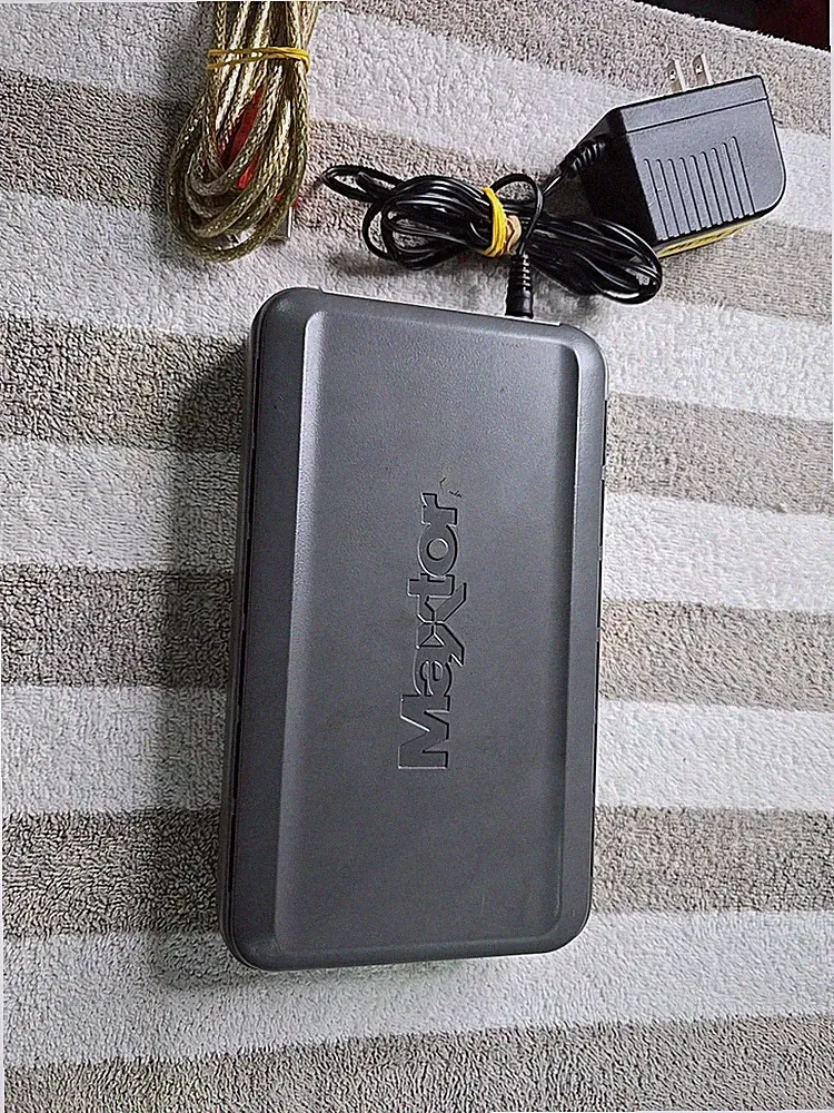 Maxtor Personal Storage 3200 Gray 100 Gb Portable HDD External Hard Drive Used