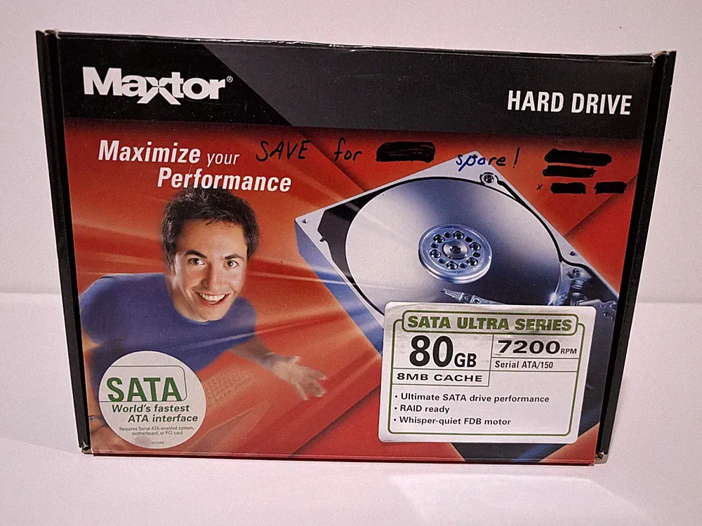 Maxtor SATA Ultra Series 80GB Internal 7200RPM Hard drive - New in open box
