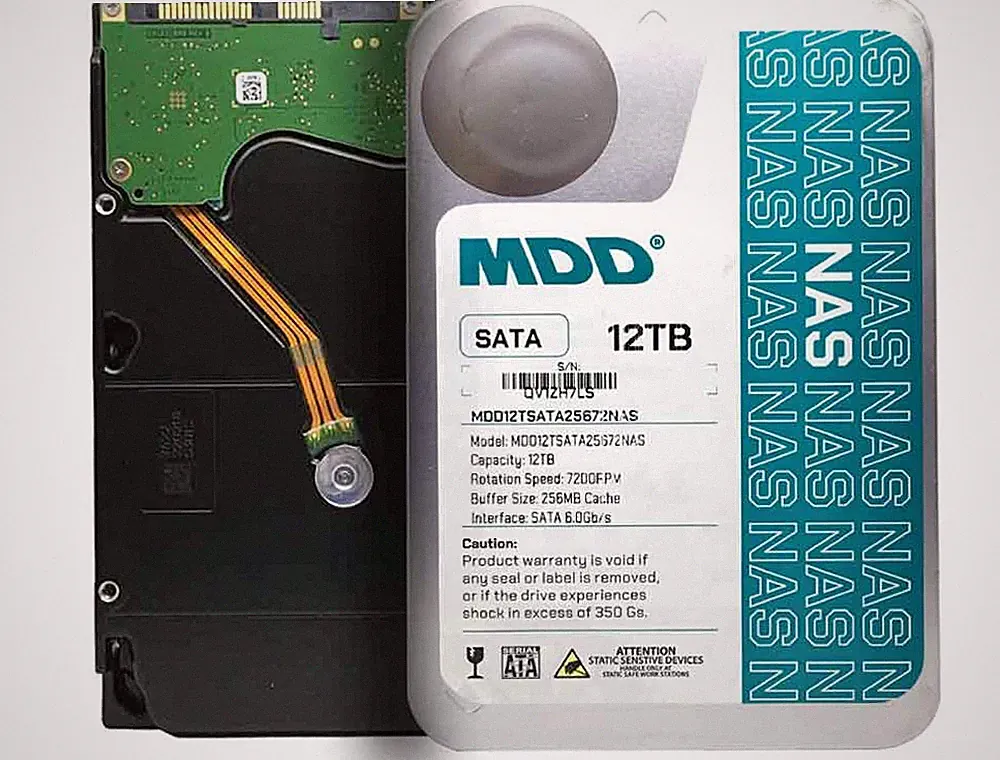 MDD 12TB 7200RPM 256MB Cache SATA 6.0Gb/s 3.5in Internal NAS Hard Drive - 3 YEAR