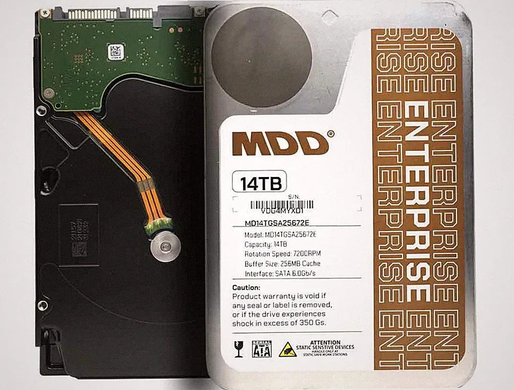 MDD 14TB 7200RPM 256MB Cache SATA 6.0Gb/s 3.5" Internal Enterprise Hard Drive