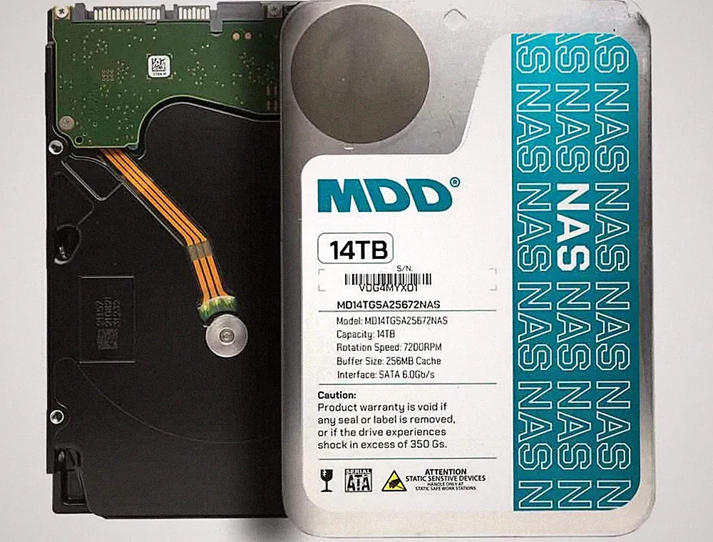 MDD 14TB 7200RPM 256MB Cache SATA 6.0Gb/s 3.5in NAS Hard Drive - 3 Year Warranty
