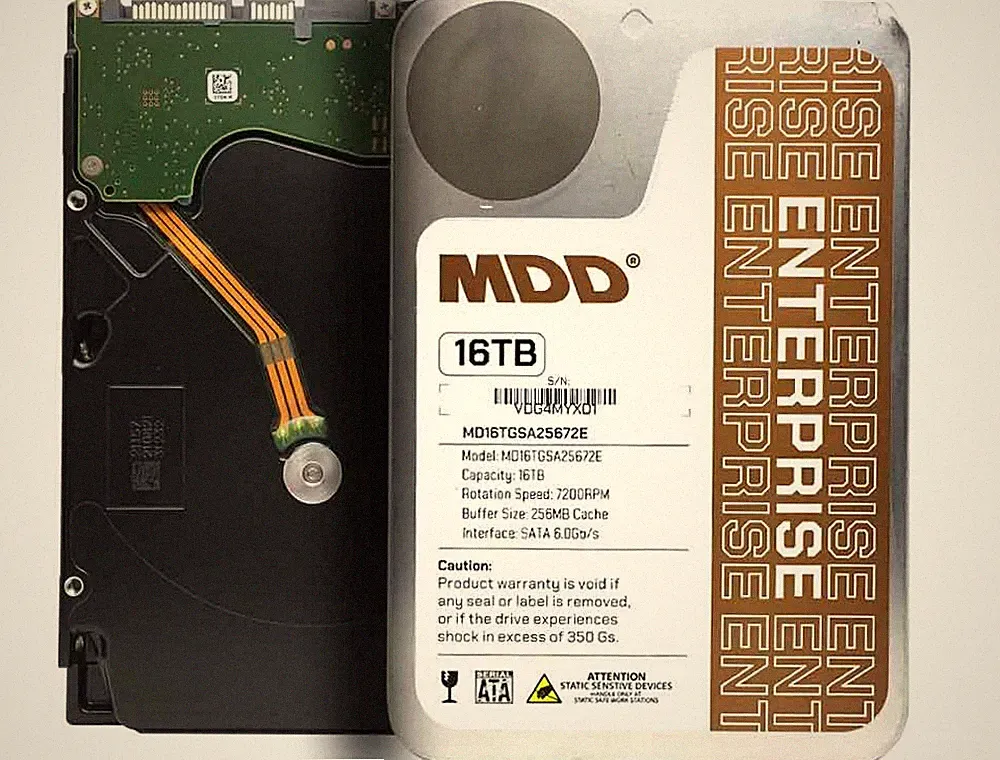 MDD 16TB 7200RPM 256MB Cache SATA 6.0Gb/s 3.5" Internal Enterprise Hard Drive