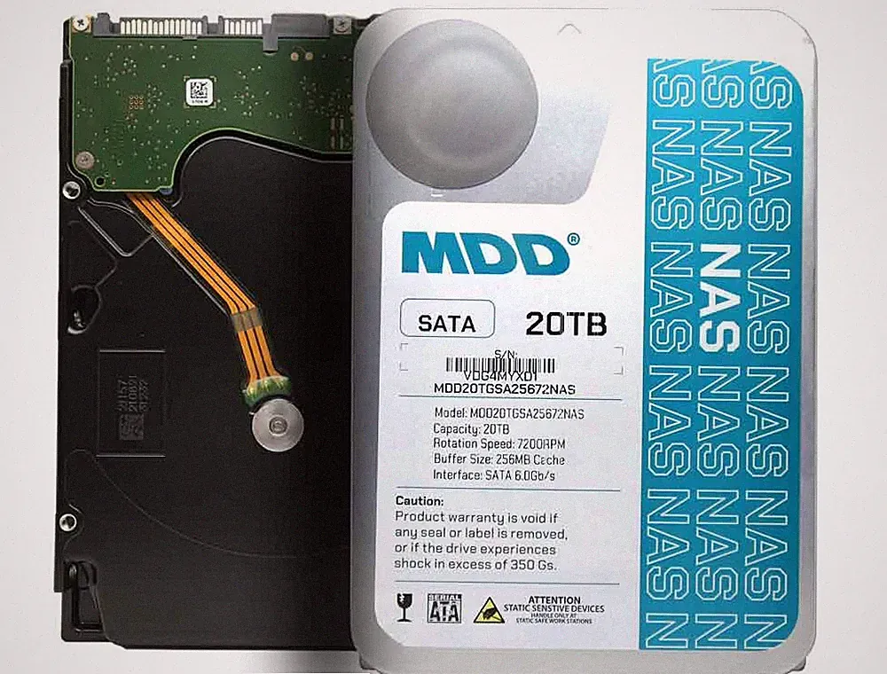 MDD 20TB 7200RPM 256MB Cache SATA 6Gbps 3.5" Internal NAS Hard Drive (RAID, NAS)