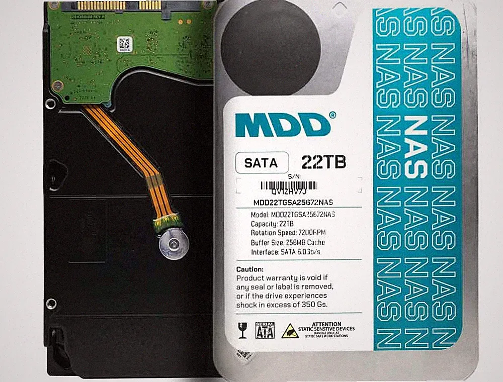 MDD 22TB 7200RPM 256MB Cache SATA 6.0Gb/s 3.5inch Internal NAS Hard Drive