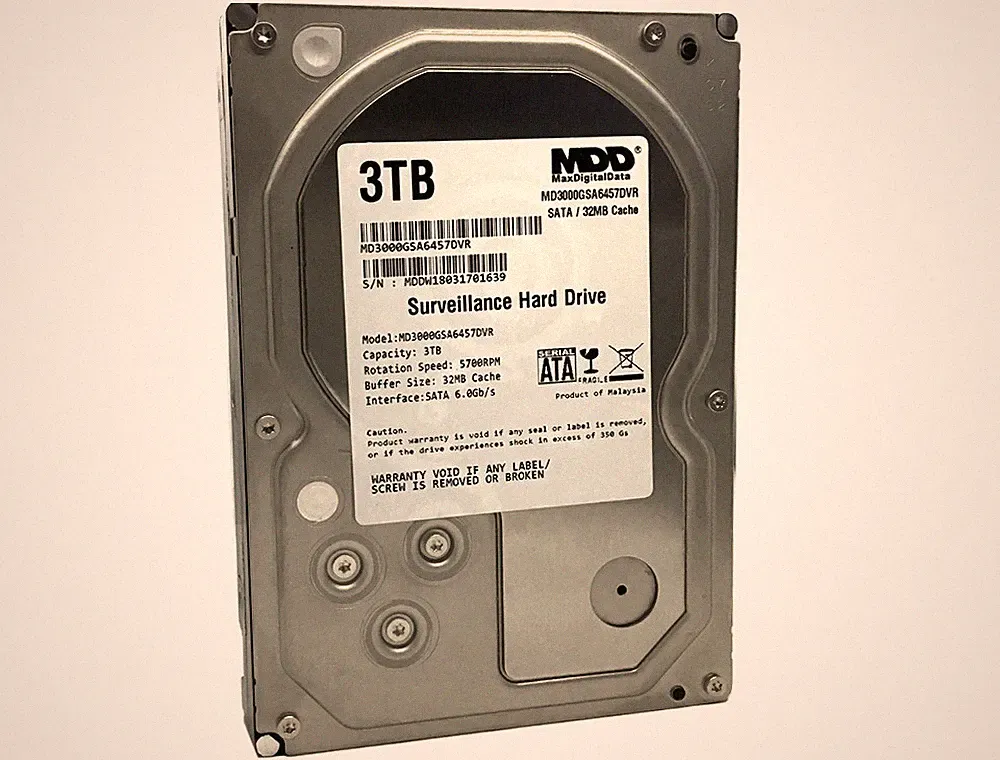 MDD 3TB 32MB Cache 5700RPM SATA 6Gb/s 3.5" Internal Hard Drive -2 Year Warranty