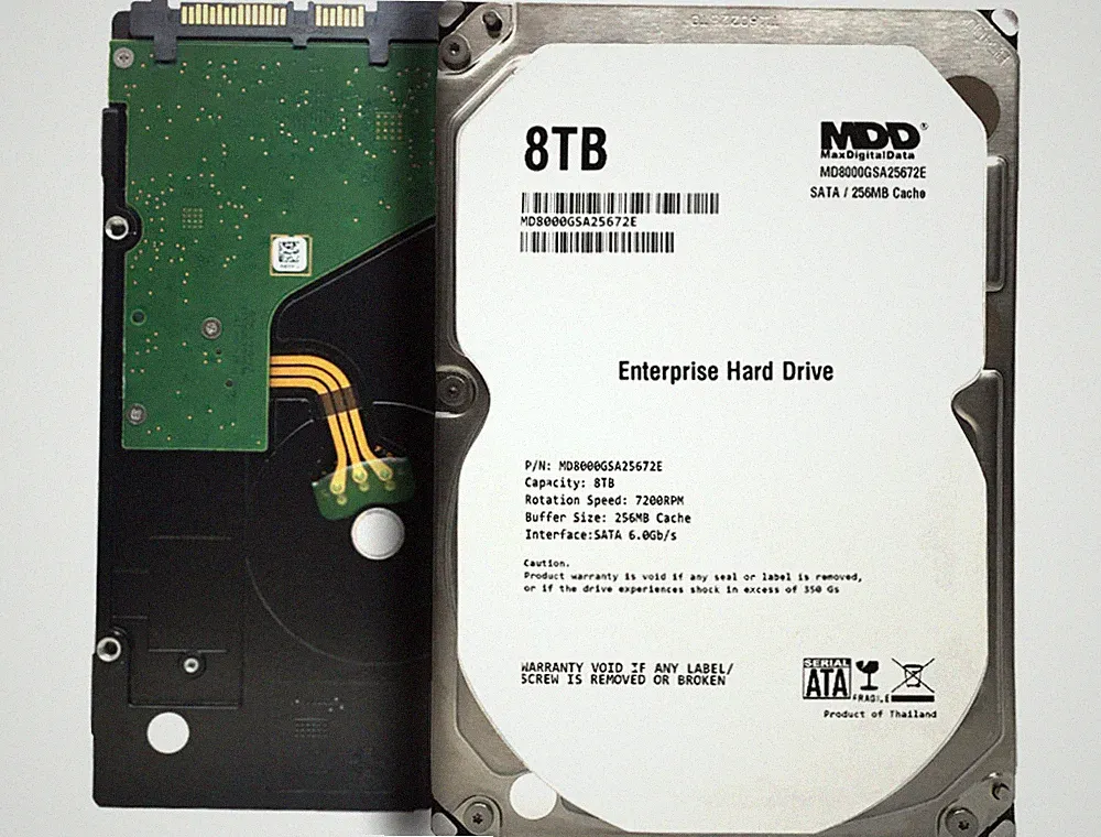 MDD 8TB 7200 RPM 256MB Cache SATA 6.0Gb/s 3.5" Internal Enterprise Hard Drive