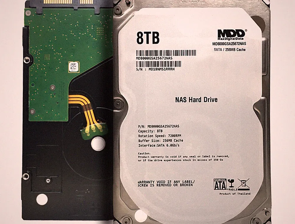 MDD 8TB 7200RPM 256MB Cache SATA 6.0Gb/s 3.5" Hard Drive for NAS Network Storage