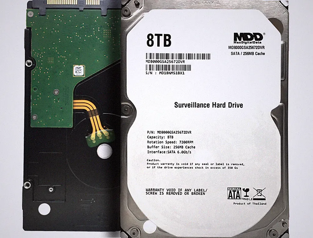 MDD 8TB 7200RPM 256MB Cache SATA 6.0Gb/s 3.5" Hard Drive for Surveillance HDD
