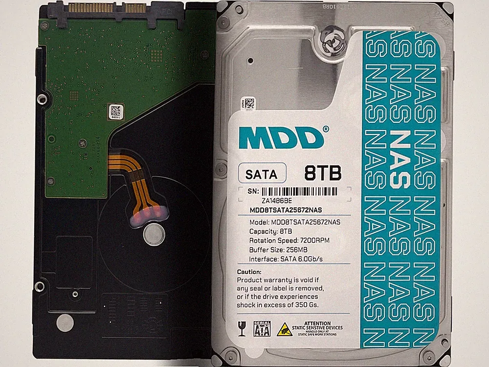 MDD 8TB 7200RPM 256MB Cache SATA 6.0Gb/s 3.5" NAS Hard Drive - 3 Year Warranty