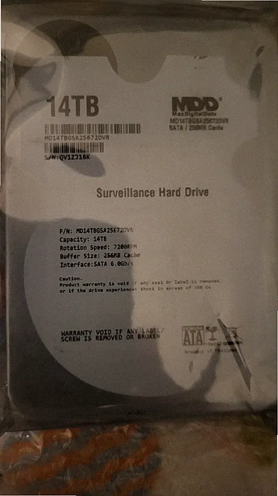 MDD Max Digital Data Hard Disk Drive 14TB 7200RPM SATA 600 6.0Gb/s 256MB Cache
