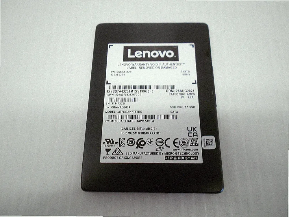 Micron 7.68TB SSD Solid State SATA 2.5" HARD DRIVE PC Laptop Desktop Dell HP