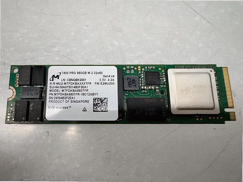 MICRON 7450 PRO MTFDKBAXXXTFR 960GB M.2 2280 NVME PCIE