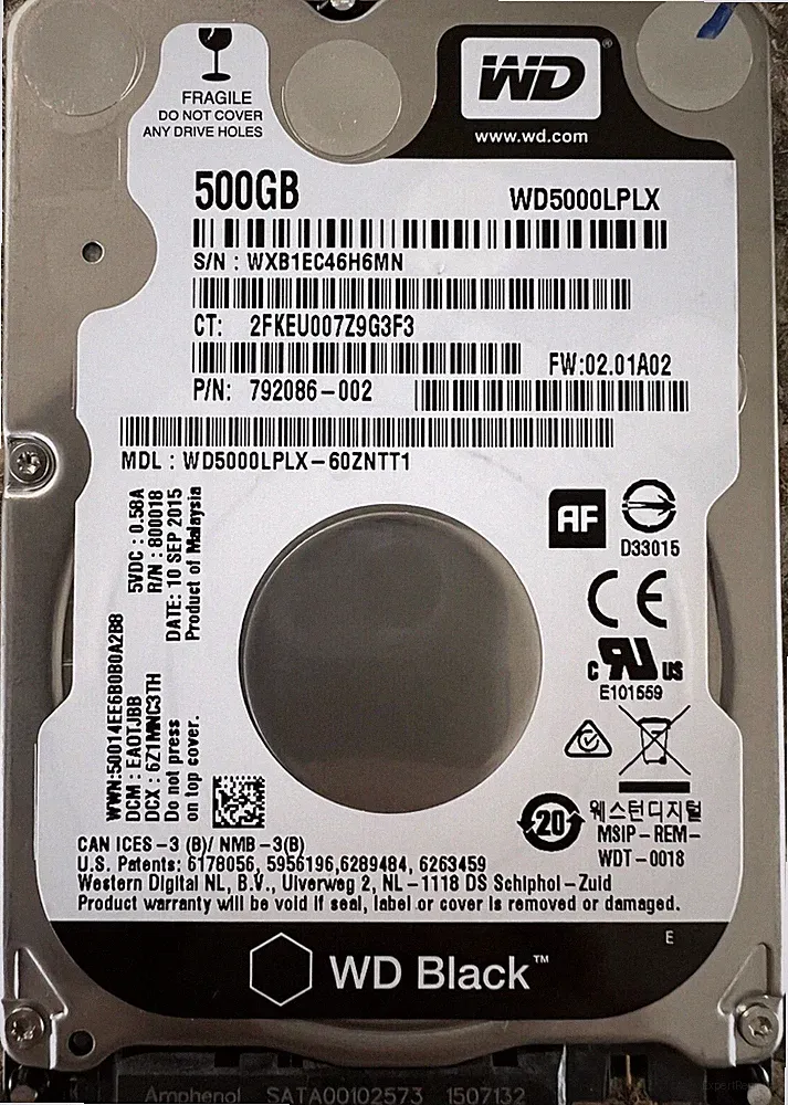Microsoft Xbox One S 500gb WD Black Replacement Internal Hard Drive Fast 7200rpm