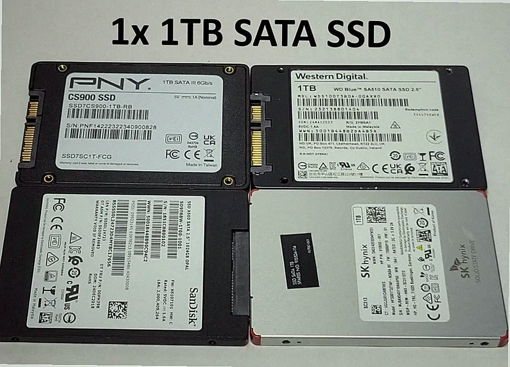 Mixed Brands 1TB 2.5" SATA SSD 1TB SOLID STATE DRIVE QUANTITY OF 1