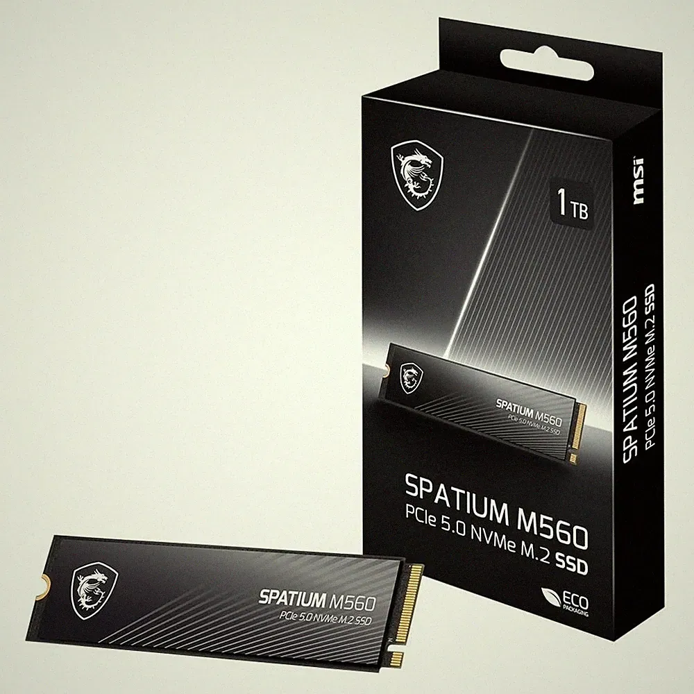 MSI Spatium M560 PCIE 5.0 NVME M.2 1TB PCI Express 5.0 3D NAND