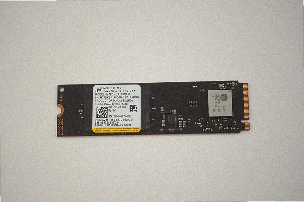 MTFDKBA1T0QFM Micron 1TB PCIe NVMe Gen4x4 M.2 2280 SSD Drive