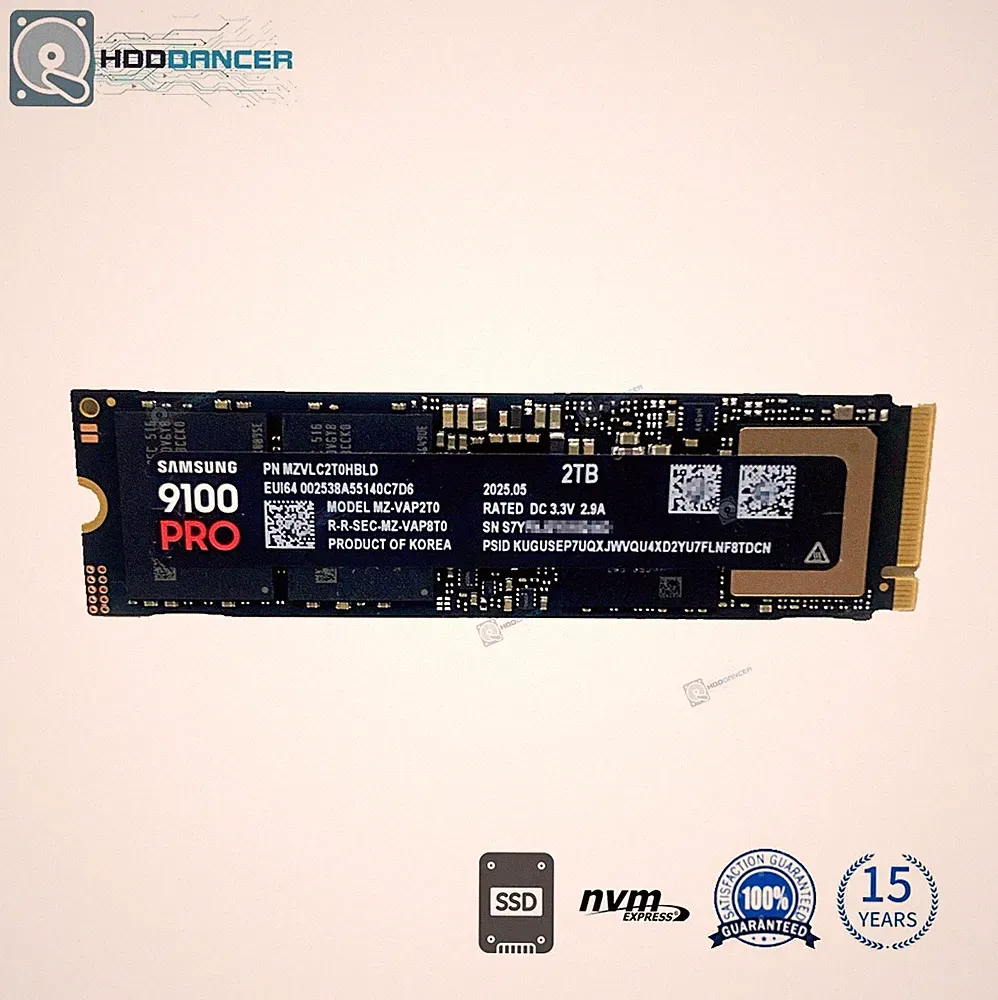 MZ-VAP2T0 Samsung 9100 PRO 2TB PCIe 5.0 x4 NVMe M.2 2280 Solid State Drive 2025+