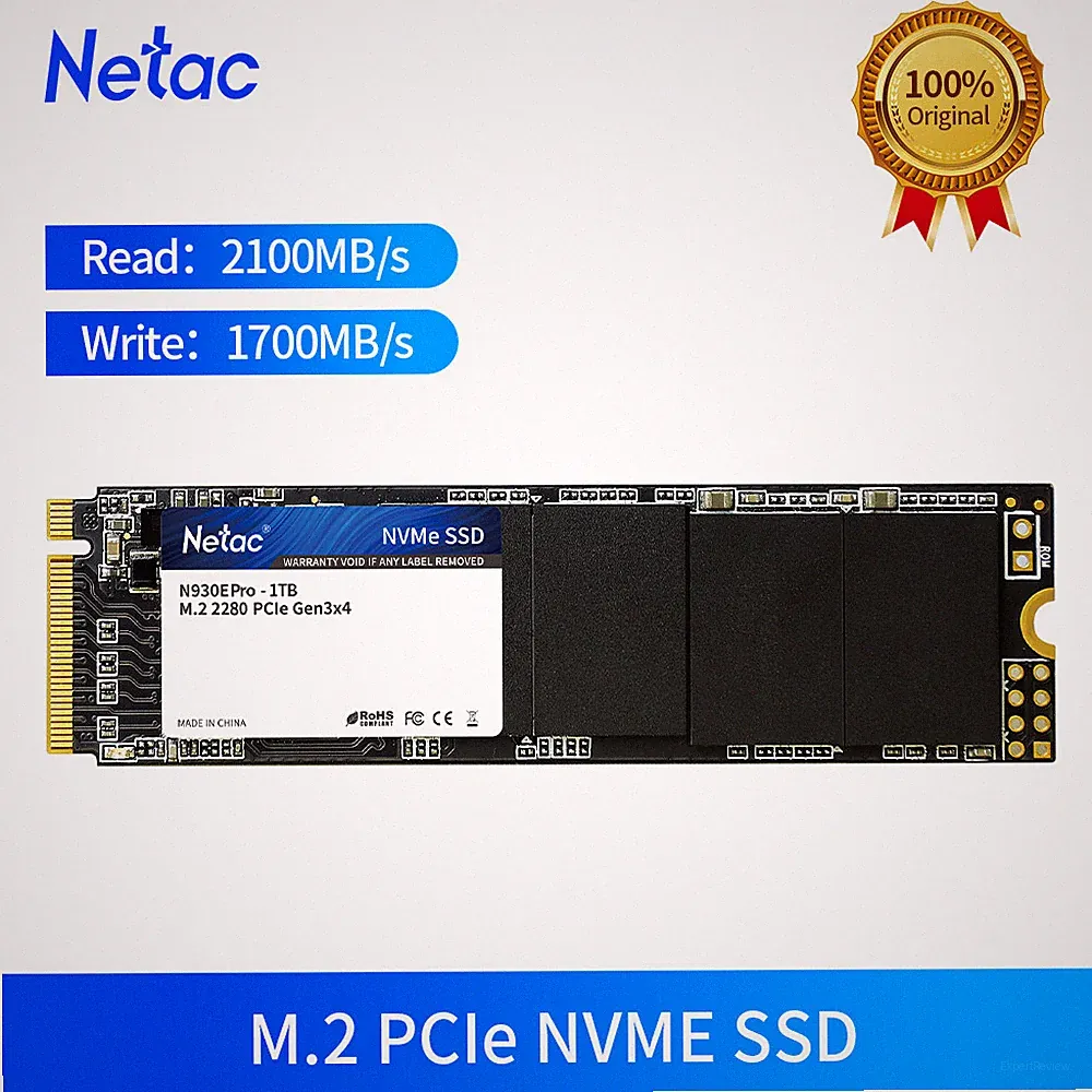 Netac 1TB Internal SSD Solid State Drive M.2 2280 PCIe Gen 3 x4 NVMe 2500MB/s
