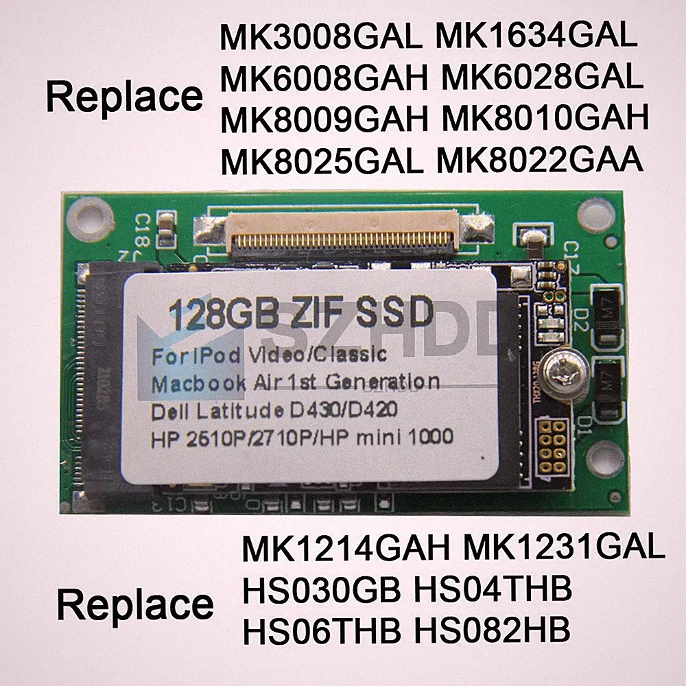 128GB ZIF SSD Upgrade MK8022GAA MK1231GAL MK1634GAL For iPod 6th 7th Gen Classic